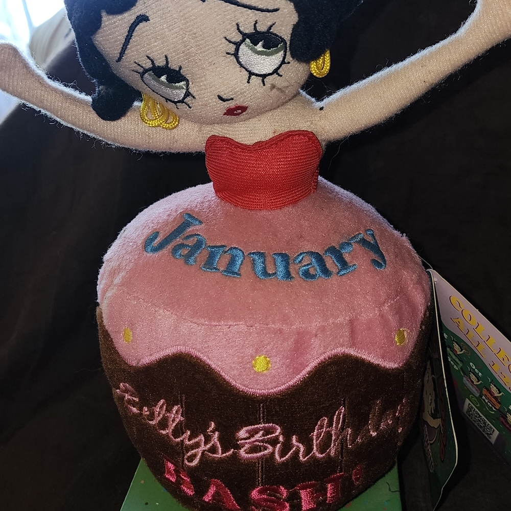 Betty Boop January Birthday Plush - Pink and Brown